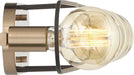 Vanity Nuvo 60-6654 Chassis - 4 Light - Vanity - Copper Brushed Brass Finish with Matte Black Frame Nuvo