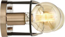 Vanity Nuvo 60-6654 Chassis - 4 Light - Vanity - Copper Brushed Brass Finish with Matte Black Frame Nuvo