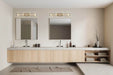 Vanity Nuvo 60-6654 Chassis - 4 Light - Vanity - Copper Brushed Brass Finish with Matte Black Frame Nuvo