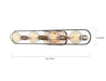 Vanity Nuvo 60-6654 Chassis - 4 Light - Vanity - Copper Brushed Brass Finish with Matte Black Frame Nuvo