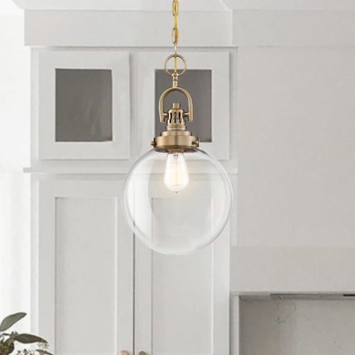 Pendant Nuvo 60-6671 Skyloft - 1 Light - Pendant Fixture - Burnished Brass Finish with Clear Glass Nuvo