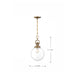 Pendant Nuvo 60-6671 Skyloft - 1 Light - Pendant Fixture - Burnished Brass Finish with Clear Glass Nuvo