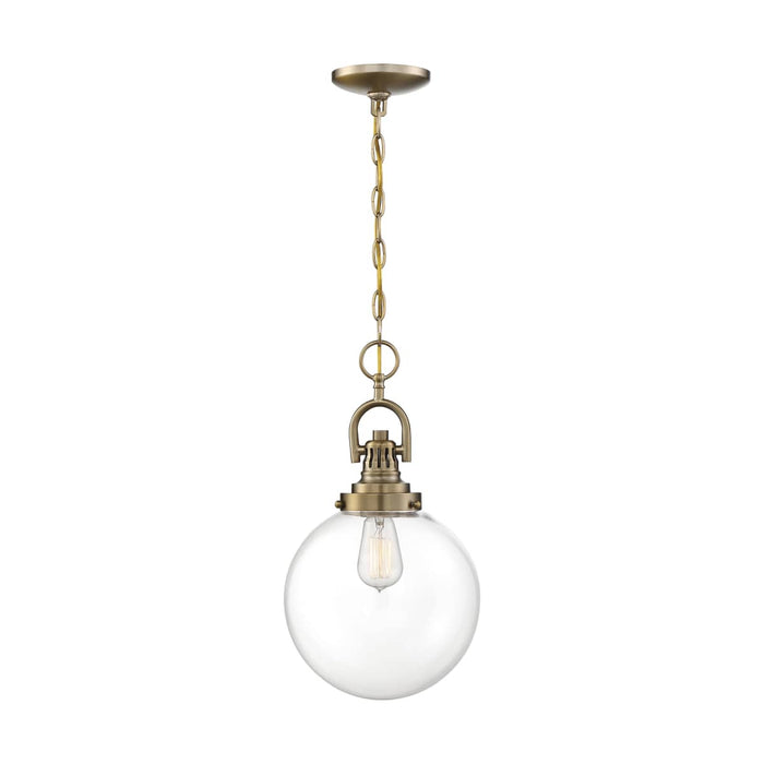 Pendant Nuvo 60-6671 Skyloft - 1 Light - Pendant Fixture - Burnished Brass Finish with Clear Glass Nuvo