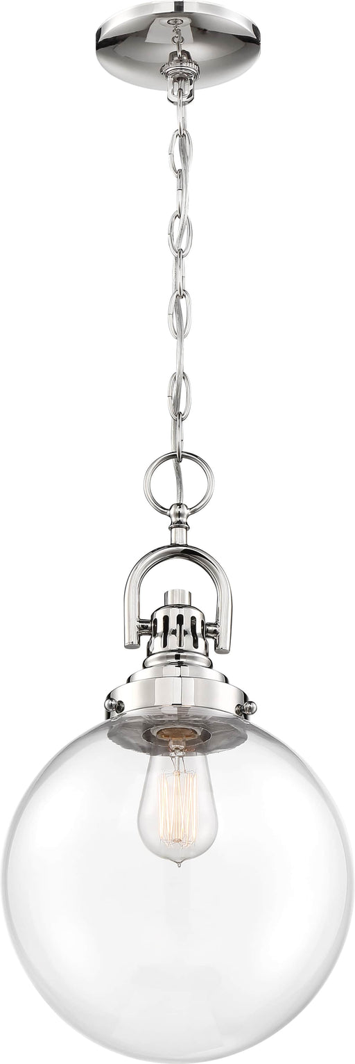Pendant Nuvo 60-6672 Skyloft - 1 Light - Pendant Fixture - Polished Nickel Finish with Clear Glass Nuvo