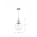 Pendant Nuvo 60-6672 Skyloft - 1 Light - Pendant Fixture - Polished Nickel Finish with Clear Glass Nuvo
