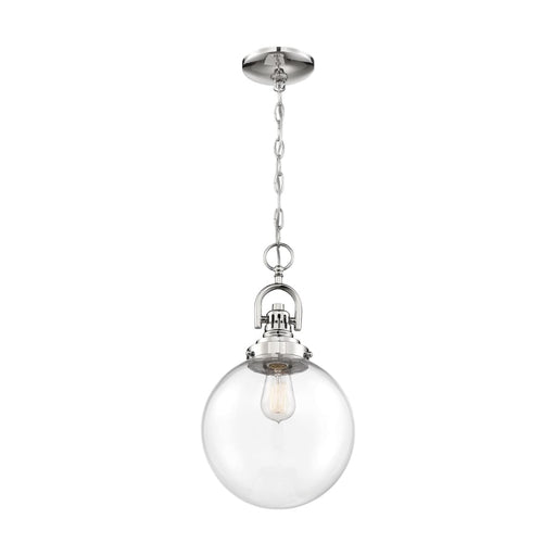 Pendant Nuvo 60-6672 Skyloft - 1 Light - Pendant Fixture - Polished Nickel Finish with Clear Glass Nuvo