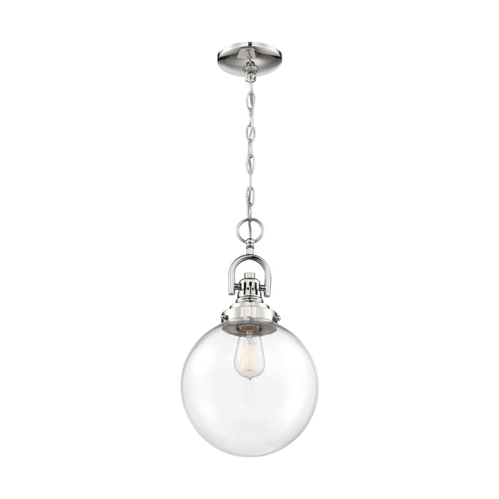 Pendant Nuvo 60-6672 Skyloft - 1 Light - Pendant Fixture - Polished Nickel Finish with Clear Glass Nuvo