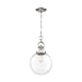 Pendant Nuvo 60-6672 Skyloft - 1 Light - Pendant Fixture - Polished Nickel Finish with Clear Glass Nuvo