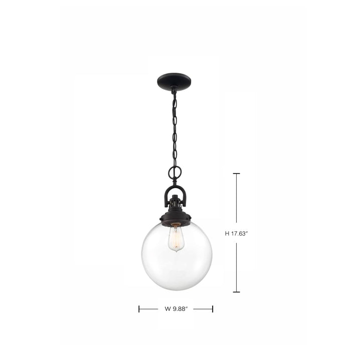 Pendant Nuvo 60-6673 Skyloft - 1 Light - Pendant Fixture - Aged Bronze Finish with Clear Glass Nuvo