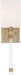 Sconce Nuvo 60-6681 Thompson - 1 Light - Wall Sconce - Burnished Brass Finish with White Linen Shade Nuvo