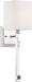 Sconce Nuvo 60-6682 Thompson - 1 Light - Wall Sconce - Polished Nickel Finish with White Linen Shade Nuvo