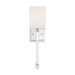 Sconce Nuvo 60-6682 Thompson - 1 Light - Wall Sconce - Polished Nickel Finish with White Linen Shade Nuvo