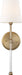 Sconce Nuvo 60-6687 Olmstead - 1 Light - Wall Sconce - Burnished Brass Finish with White Linen Shade Nuvo