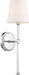 Sconce Nuvo 60-6688 Olmstead - 1 Light - Wall Sconce - Polished Nickel Finish with White Linen Shade Nuvo