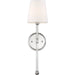 Sconce Nuvo 60-6688 Olmstead - 1 Light - Wall Sconce - Polished Nickel Finish with White Linen Shade Nuvo