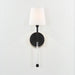 Sconce Nuvo 60-6689 Olmstead - 1 Light - Wall Sconce - Aged Bronze Finish with White Linen Shade Nuvo