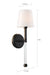 Sconce Nuvo 60-6689 Olmstead - 1 Light - Wall Sconce - Aged Bronze Finish with White Linen Shade Nuvo