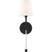 Sconce Nuvo 60-6689 Olmstead - 1 Light - Wall Sconce - Aged Bronze Finish with White Linen Shade Nuvo