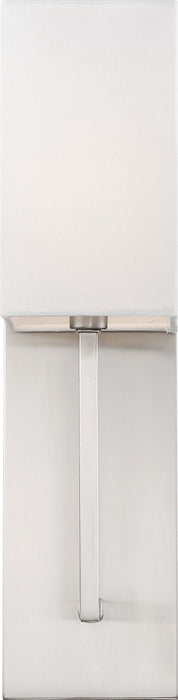 Sconce Nuvo 60-6691 Vesey - 1 Light - Wall Sconce - Brushed Nickel Finish with White Linen Shade Nuvo