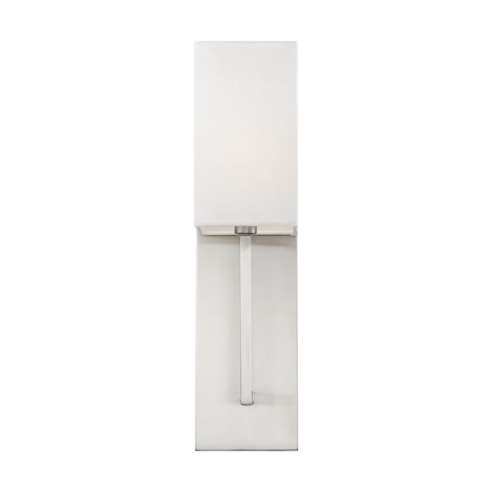 Sconce Nuvo 60-6691 Vesey - 1 Light - Wall Sconce - Brushed Nickel Finish with White Linen Shade Nuvo