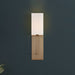 Sconce Nuvo 60-6692 Vesey - 1 Light - Wall Sconce - Burnished Brass Finish with White Linen Shade Nuvo
