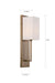 Sconce Nuvo 60-6692 Vesey - 1 Light - Wall Sconce - Burnished Brass Finish with White Linen Shade Nuvo