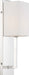 Sconce Nuvo 60-6693 Vesey - 1 Light - Wall Sconce - Polished Nickel Finish with White Linen Shade Nuvo