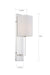 Sconce Nuvo 60-6693 Vesey - 1 Light - Wall Sconce - Polished Nickel Finish with White Linen Shade Nuvo