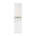 Sconce Nuvo 60-6693 Vesey - 1 Light - Wall Sconce - Polished Nickel Finish with White Linen Shade Nuvo