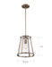 Pendant Nuvo 60-6697 Bruge - 1 Light - Pendant Fixture - Burnished Brass Finish with Clear Glass Nuvo