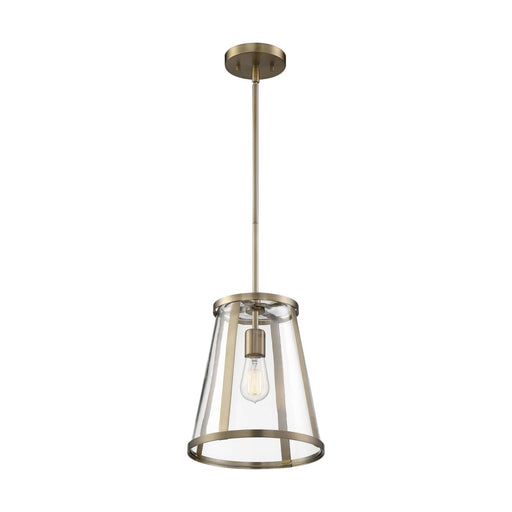 Pendant Nuvo 60-6697 Bruge - 1 Light - Pendant Fixture - Burnished Brass Finish with Clear Glass Nuvo