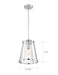 Pendant Nuvo 60-6698 Bruge - 1 Light - Pendant Fixture - Polished Nickel Finish with Clear Glass Nuvo