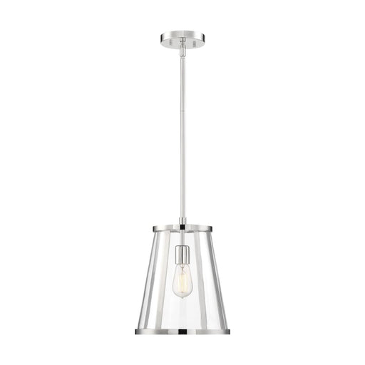 Pendant Nuvo 60-6698 Bruge - 1 Light - Pendant Fixture - Polished Nickel Finish with Clear Glass Nuvo