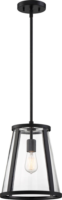 Pendant Nuvo 60-6699 Bruge - 1 Light - Pendant Fixture - Matte Black Finish with Clear Glass Nuvo