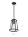 Pendant Nuvo 60-6699 Bruge - 1 Light - Pendant Fixture - Matte Black Finish with Clear Glass Nuvo