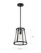 Pendant Nuvo 60-6699 Bruge - 1 Light - Pendant Fixture - Matte Black Finish with Clear Glass Nuvo