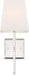 Vanity Nuvo 60-6708 Highline - 1 Light - Vanity - Polished Nickel Finish with White Linen Shade Nuvo