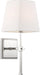 Vanity Nuvo 60-6708 Highline - 1 Light - Vanity - Polished Nickel Finish with White Linen Shade Nuvo