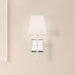 Vanity Nuvo 60-6708 Highline - 1 Light - Vanity - Polished Nickel Finish with White Linen Shade Nuvo