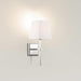 Vanity Nuvo 60-6708 Highline - 1 Light - Vanity - Polished Nickel Finish with White Linen Shade Nuvo