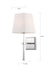Vanity Nuvo 60-6708 Highline - 1 Light - Vanity - Polished Nickel Finish with White Linen Shade Nuvo