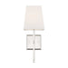 Vanity Nuvo 60-6708 Highline - 1 Light - Vanity - Polished Nickel Finish with White Linen Shade Nuvo