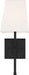 Vanity Nuvo 60-6709 Highline - 1 Light - Vanity - Aged Bronze Finish with White Linen Shade Nuvo