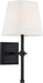 Vanity Nuvo 60-6709 Highline - 1 Light - Vanity - Aged Bronze Finish with White Linen Shade Nuvo