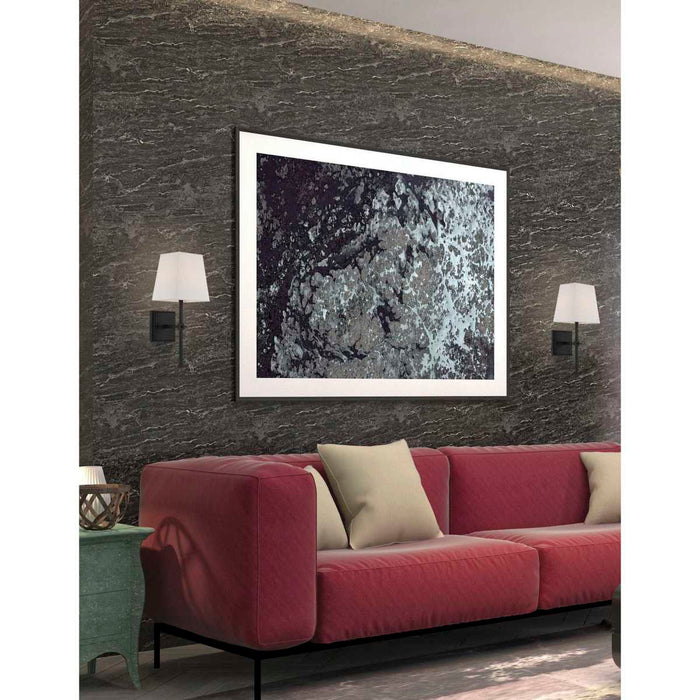 Vanity Nuvo 60-6709 Highline - 1 Light - Vanity - Aged Bronze Finish with White Linen Shade Nuvo