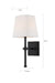 Vanity Nuvo 60-6709 Highline - 1 Light - Vanity - Aged Bronze Finish with White Linen Shade Nuvo