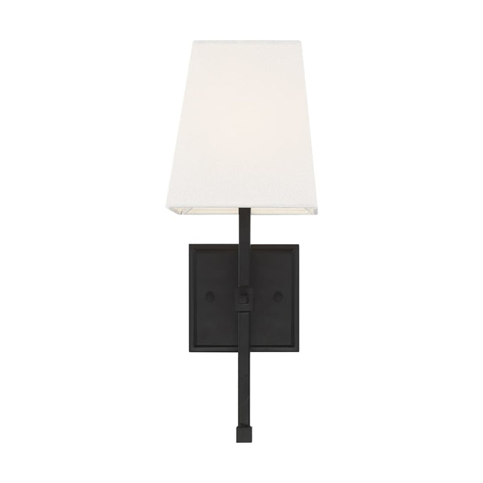 Vanity Nuvo 60-6709 Highline - 1 Light - Vanity - Aged Bronze Finish with White Linen Shade Nuvo