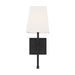Vanity Nuvo 60-6709 Highline - 1 Light - Vanity - Aged Bronze Finish with White Linen Shade Nuvo
