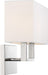 Vanity Nuvo 60-6718 Tribeca - 2 Light - Vanity - Polished Nickel Finish with White Linen Shade Nuvo