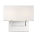 Vanity Nuvo 60-6718 Tribeca - 2 Light - Vanity - Polished Nickel Finish with White Linen Shade Nuvo